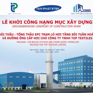 Lễ khởi công Dự án Nhà máy TOP TEXTILES tại KCN Dệt may Rạng Đông-Nam Định