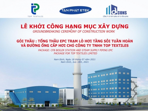 Lễ khởi công Dự án Nhà máy TOP TEXTILES tại KCN Dệt may Rạng Đông-Nam Định